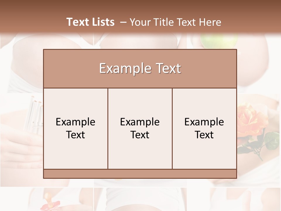 A Pregnant Woman Holding A Flower And A Knife PowerPoint Template