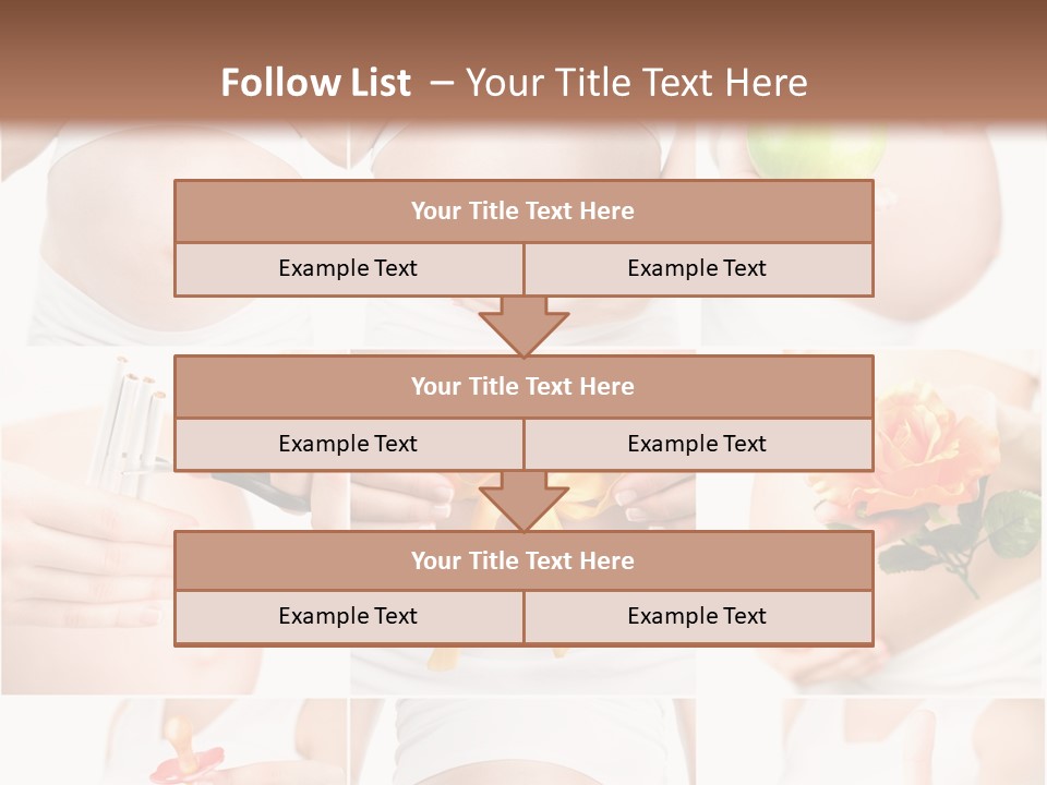 A Pregnant Woman Holding A Flower And A Knife PowerPoint Template