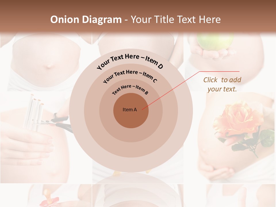 A Pregnant Woman Holding A Flower And A Knife PowerPoint Template