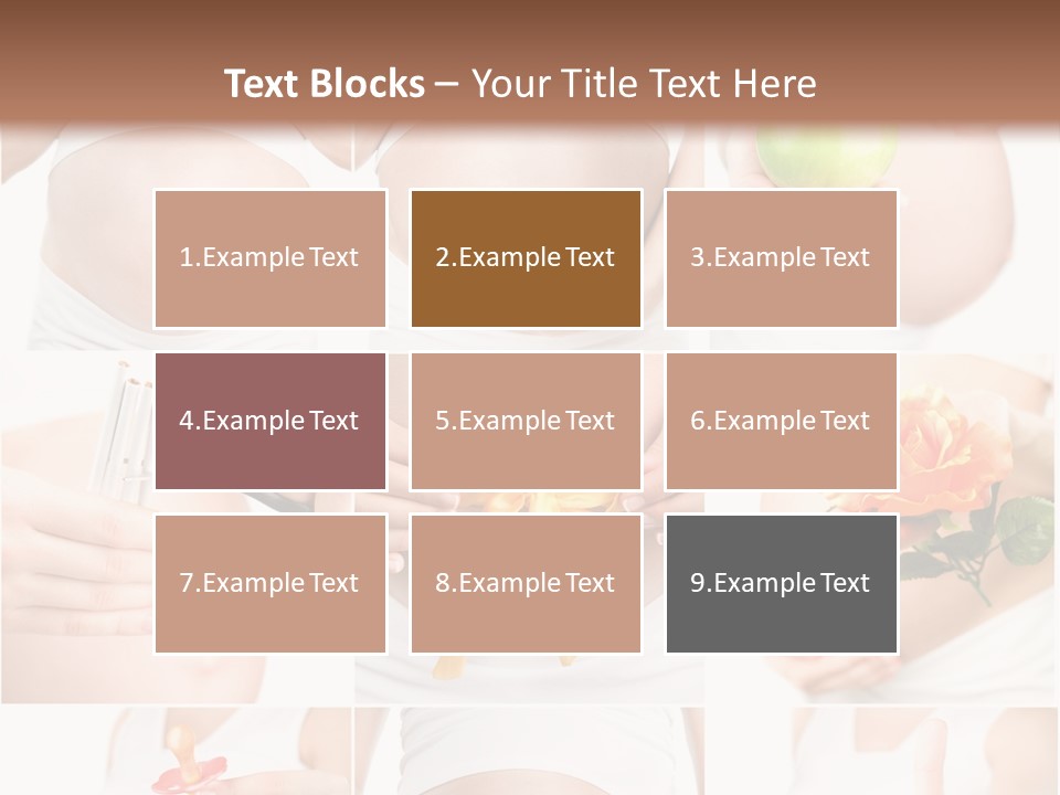 A Pregnant Woman Holding A Flower And A Knife PowerPoint Template