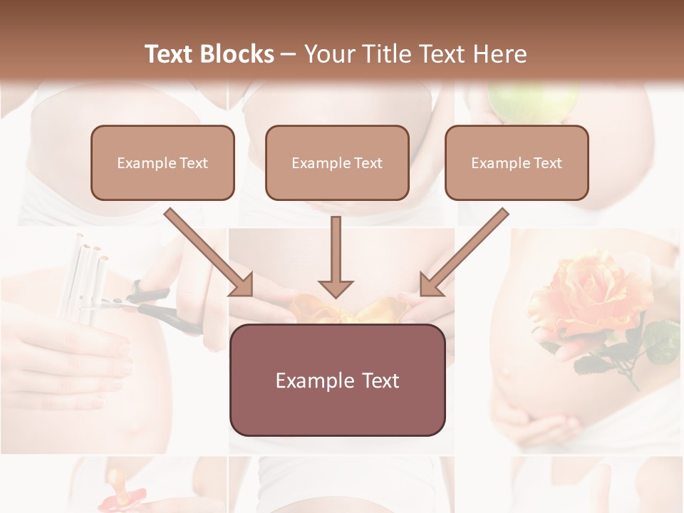 A Pregnant Woman Holding A Flower And A Knife PowerPoint Template