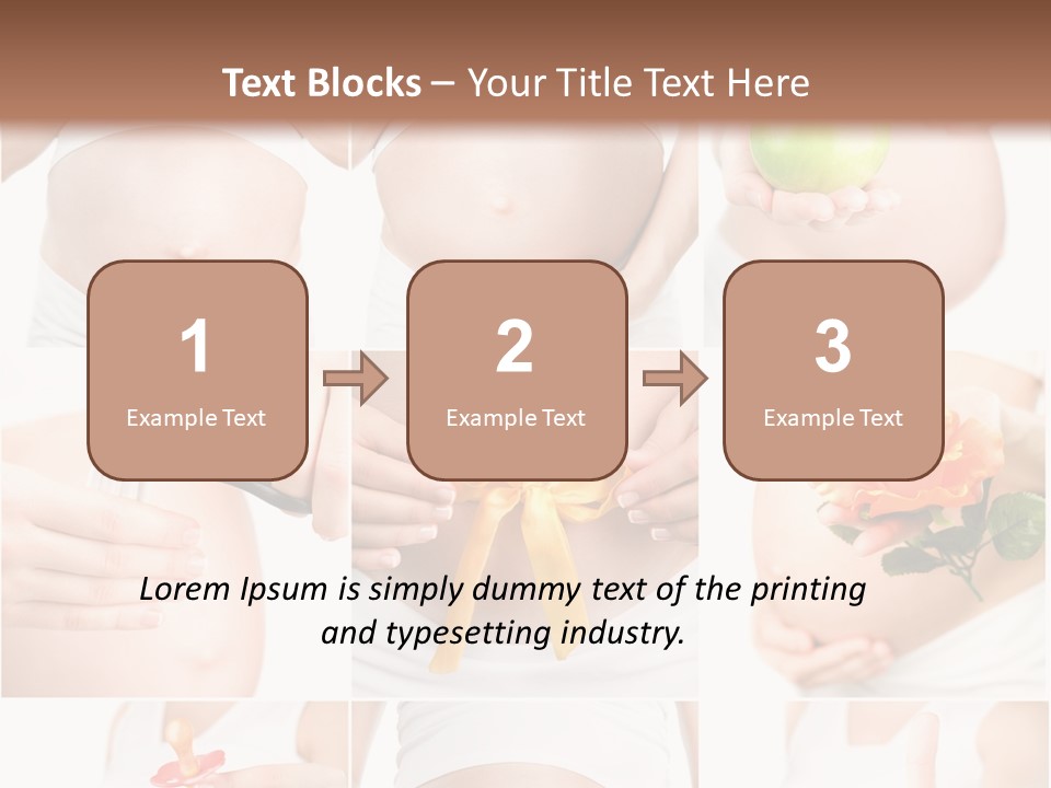 A Pregnant Woman Holding A Flower And A Knife PowerPoint Template