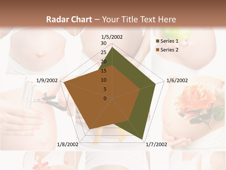 A Pregnant Woman Holding A Flower And A Knife PowerPoint Template