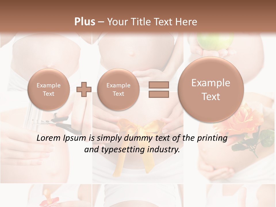 A Pregnant Woman Holding A Flower And A Knife PowerPoint Template