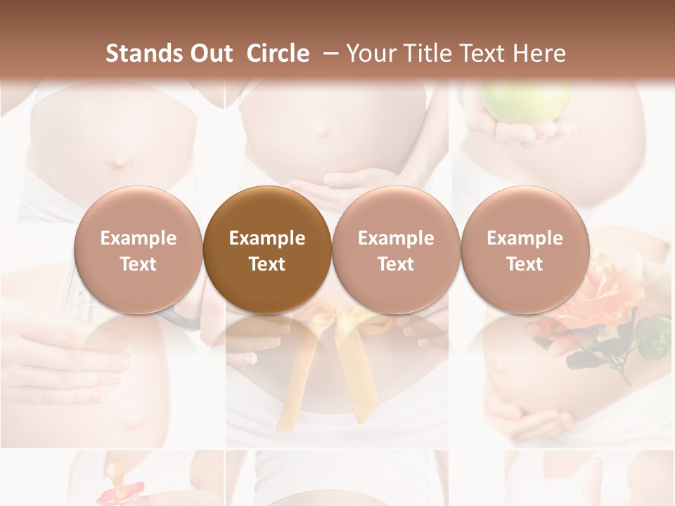 A Pregnant Woman Holding A Flower And A Knife PowerPoint Template