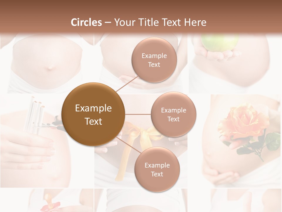 A Pregnant Woman Holding A Flower And A Knife PowerPoint Template