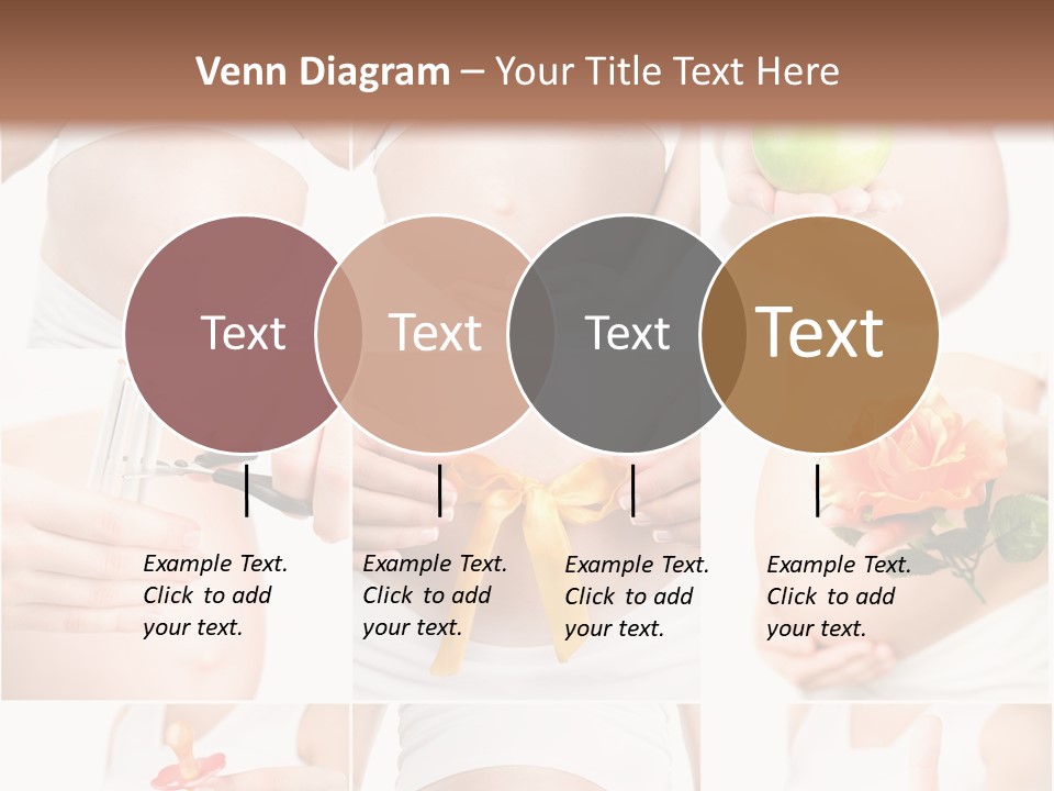 A Pregnant Woman Holding A Flower And A Knife PowerPoint Template