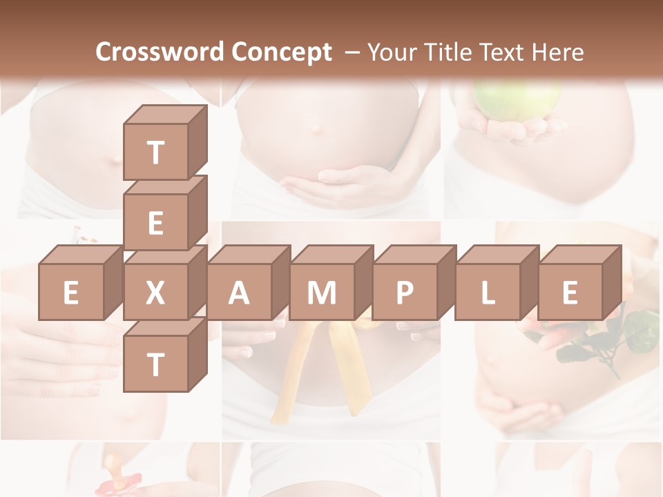 A Pregnant Woman Holding A Flower And A Knife PowerPoint Template