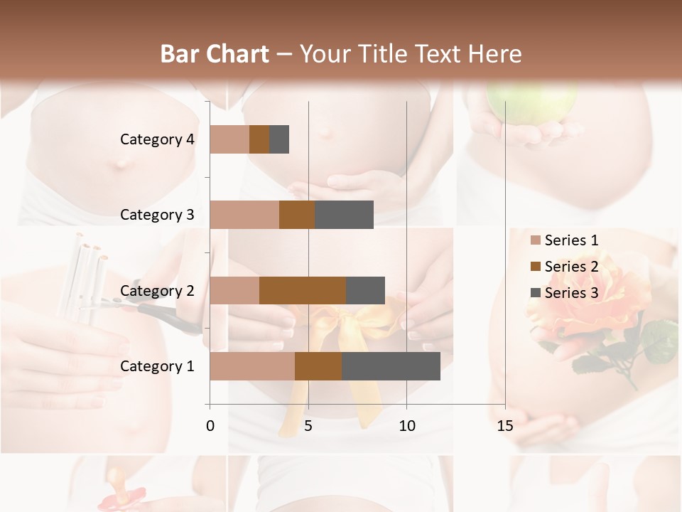 A Pregnant Woman Holding A Flower And A Knife PowerPoint Template