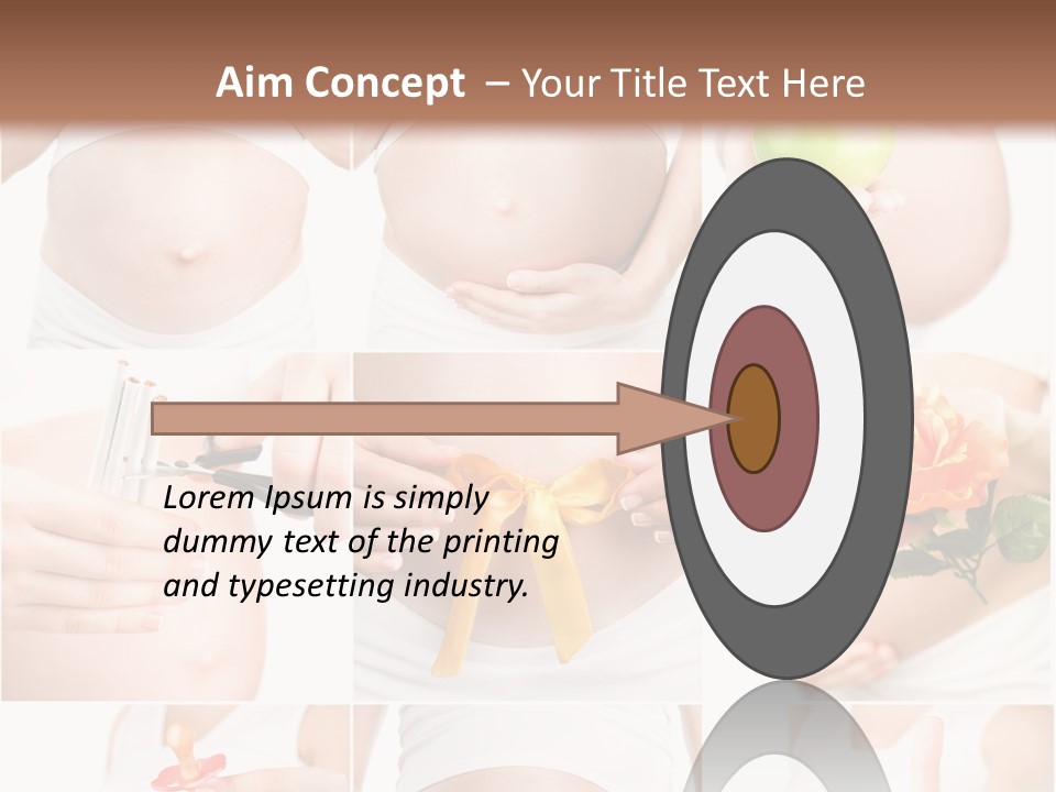 A Pregnant Woman Holding A Flower And A Knife PowerPoint Template