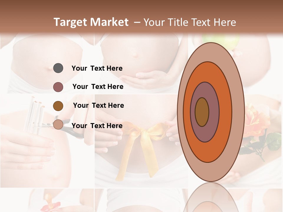 A Pregnant Woman Holding A Flower And A Knife PowerPoint Template