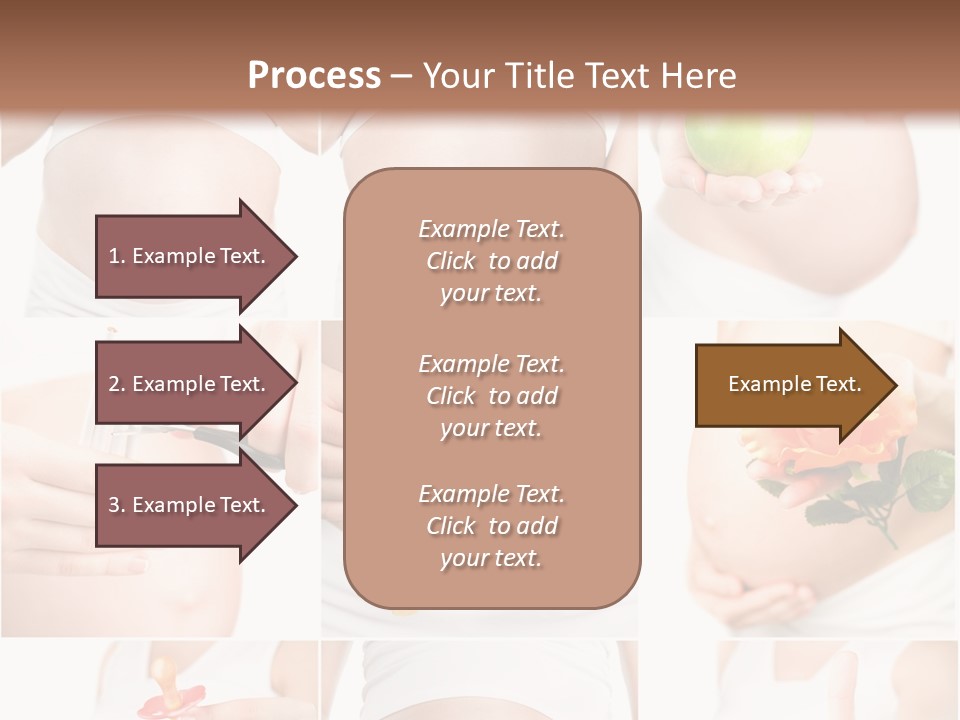 A Pregnant Woman Holding A Flower And A Knife PowerPoint Template