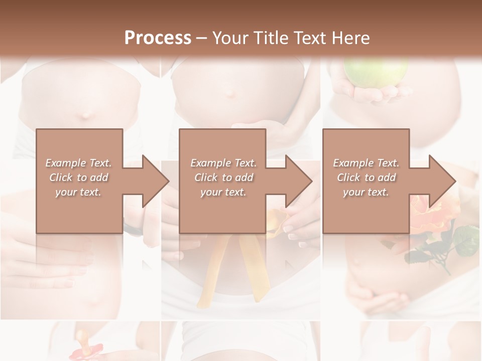 A Pregnant Woman Holding A Flower And A Knife PowerPoint Template