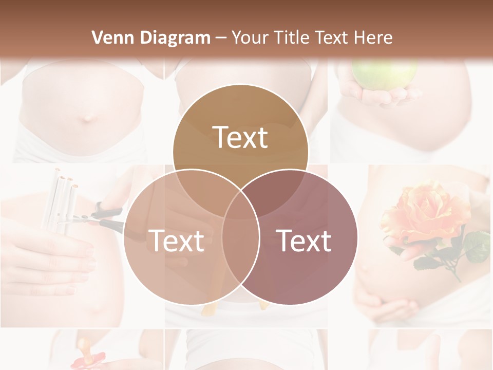 A Pregnant Woman Holding A Flower And A Knife PowerPoint Template