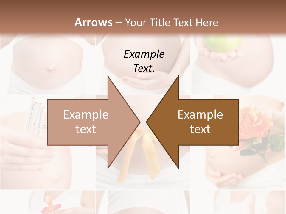 A Pregnant Woman Holding A Flower And A Knife PowerPoint Template