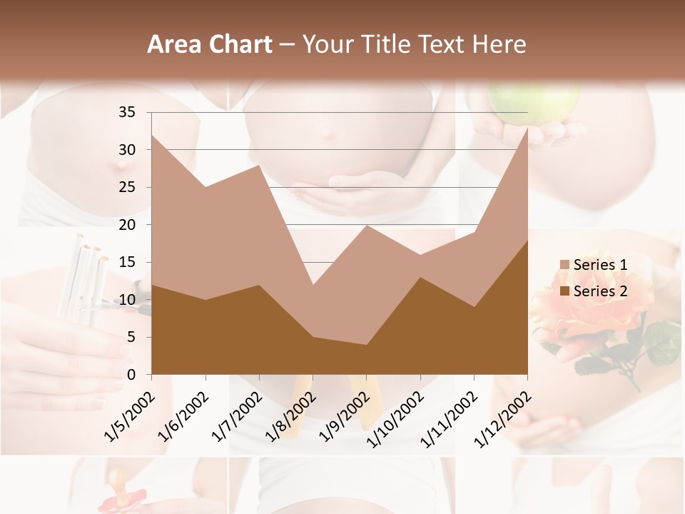 A Pregnant Woman Holding A Flower And A Knife PowerPoint Template