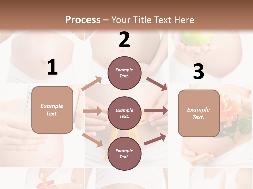 A Pregnant Woman Holding A Flower And A Knife PowerPoint Template