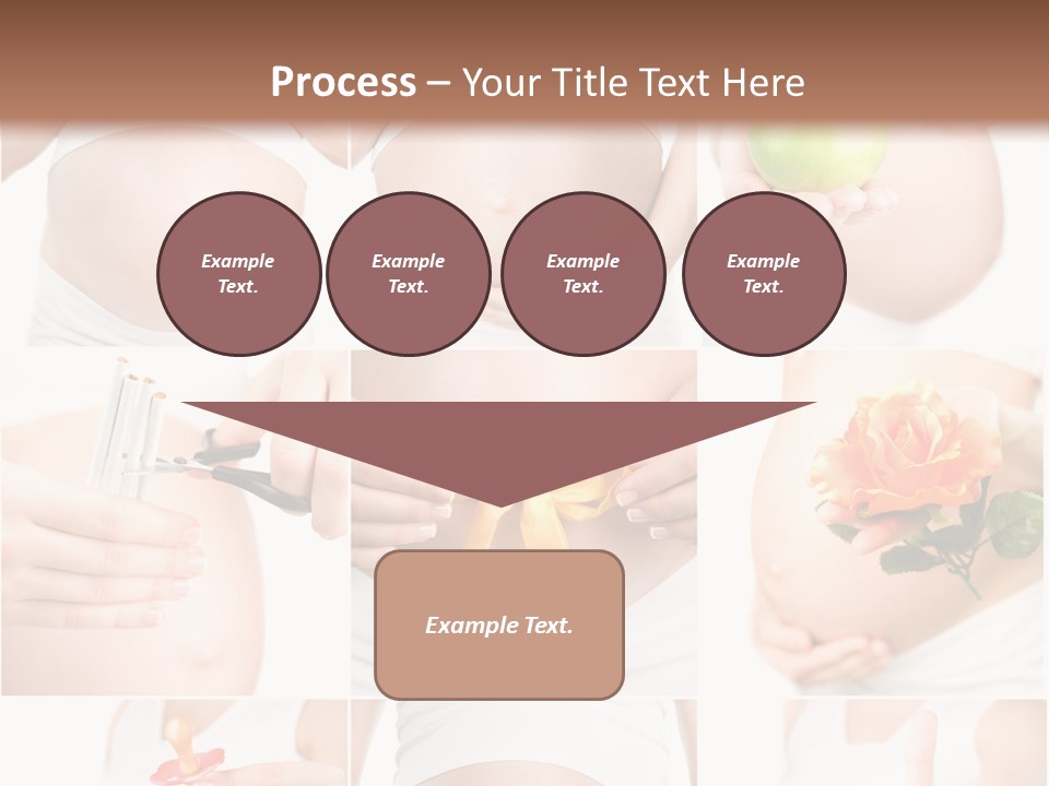 A Pregnant Woman Holding A Flower And A Knife PowerPoint Template