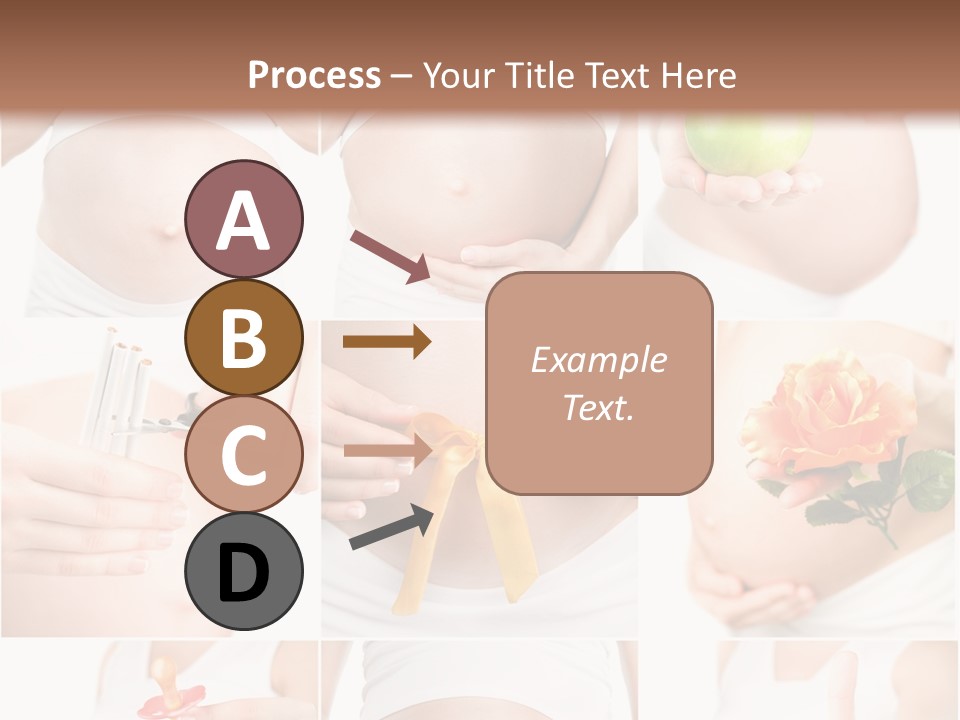 A Pregnant Woman Holding A Flower And A Knife PowerPoint Template