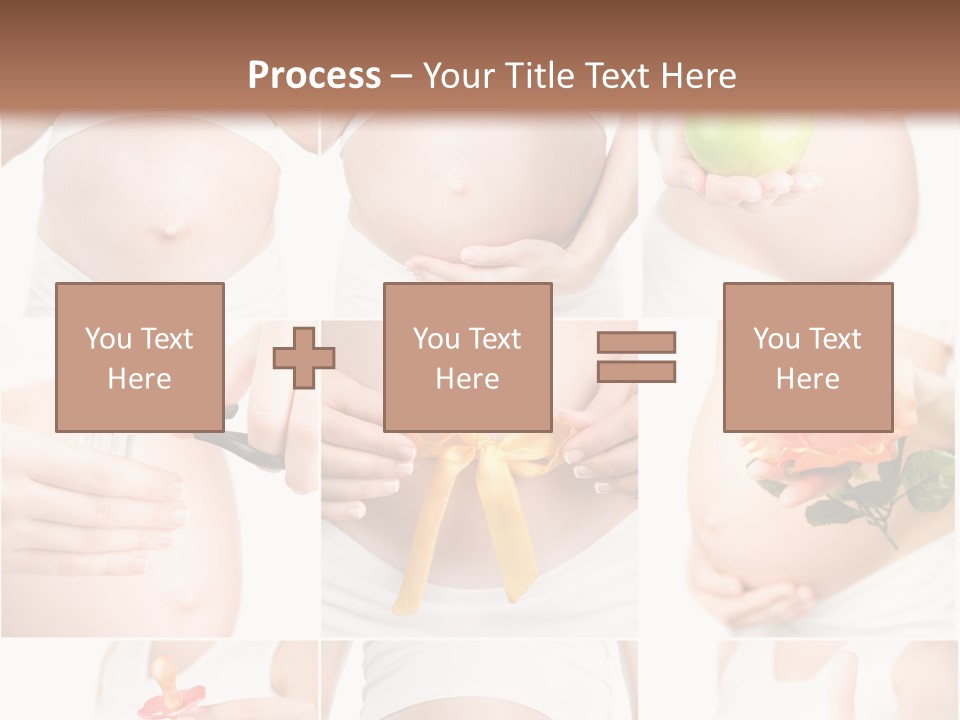 A Pregnant Woman Holding A Flower And A Knife PowerPoint Template