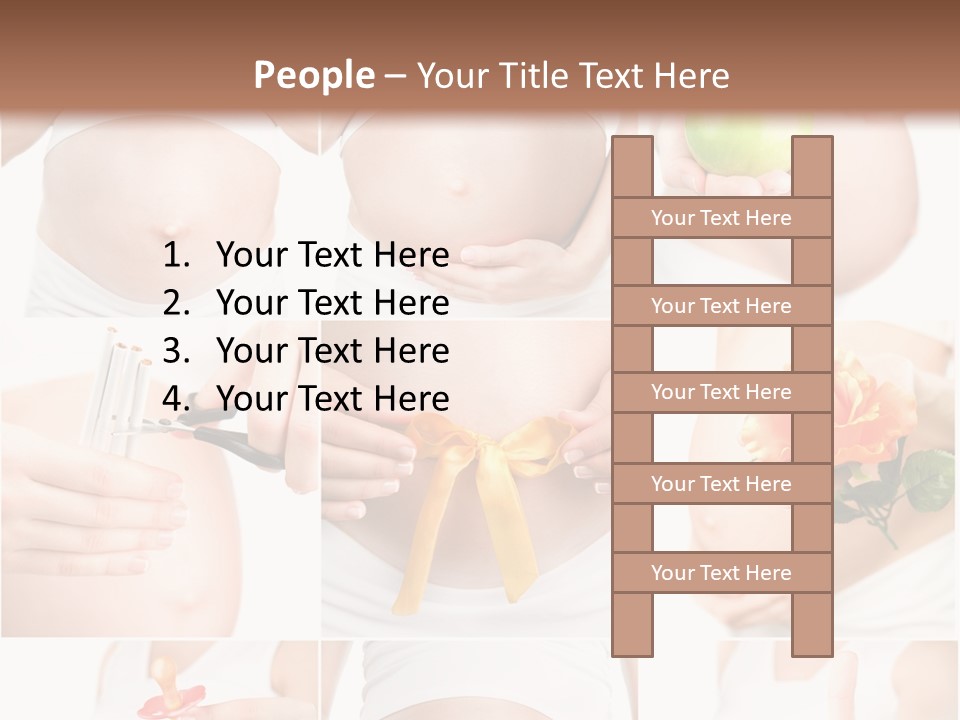 A Pregnant Woman Holding A Flower And A Knife PowerPoint Template