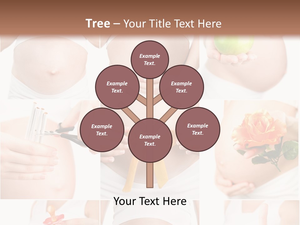 A Pregnant Woman Holding A Flower And A Knife PowerPoint Template