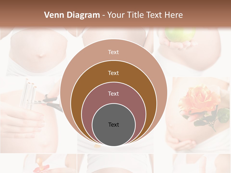 A Pregnant Woman Holding A Flower And A Knife PowerPoint Template