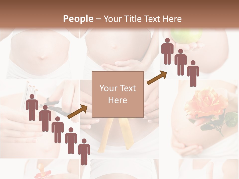 A Pregnant Woman Holding A Flower And A Knife PowerPoint Template