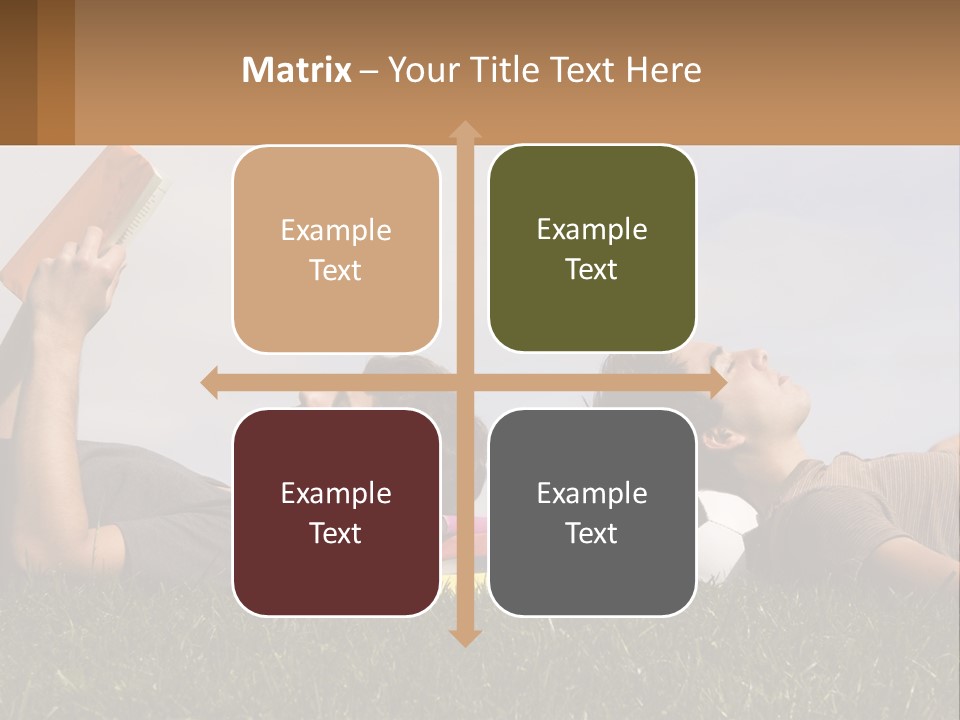 A Couple Of People Laying On Top Of A Lush Green Field PowerPoint Template