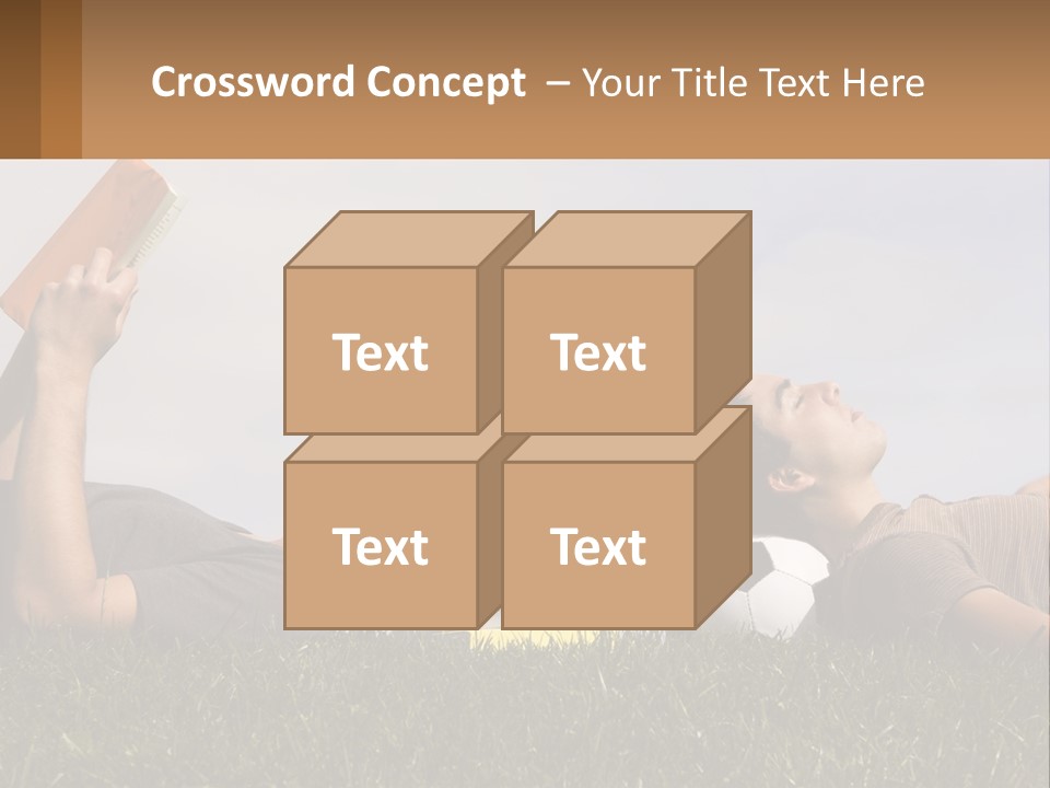 A Couple Of People Laying On Top Of A Lush Green Field PowerPoint Template