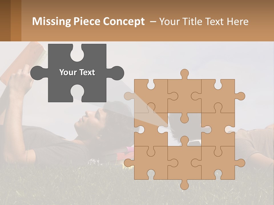 A Couple Of People Laying On Top Of A Lush Green Field PowerPoint Template