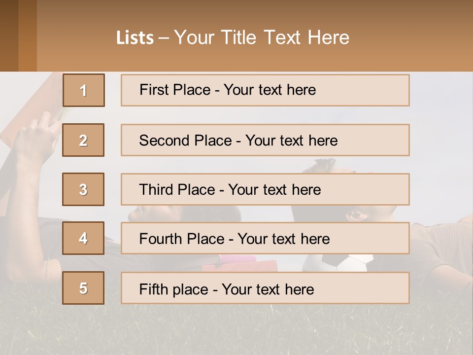 A Couple Of People Laying On Top Of A Lush Green Field PowerPoint Template