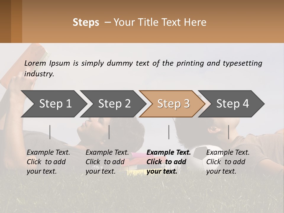A Couple Of People Laying On Top Of A Lush Green Field PowerPoint Template