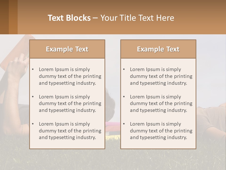 A Couple Of People Laying On Top Of A Lush Green Field PowerPoint Template