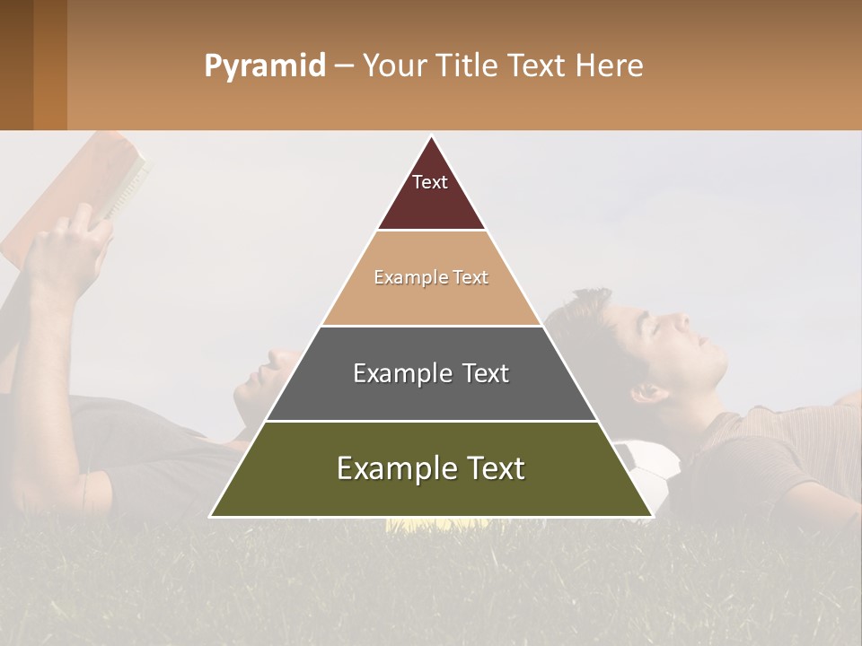 A Couple Of People Laying On Top Of A Lush Green Field PowerPoint Template