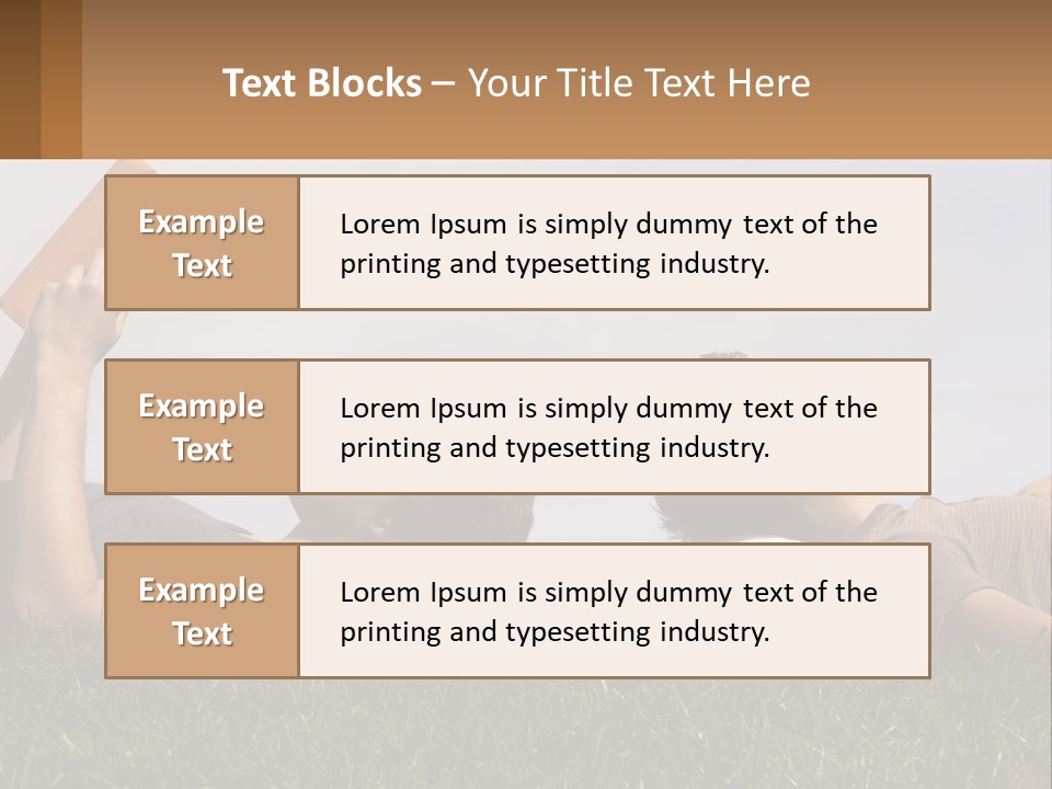 A Couple Of People Laying On Top Of A Lush Green Field PowerPoint Template