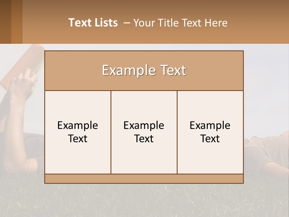 A Couple Of People Laying On Top Of A Lush Green Field PowerPoint Template