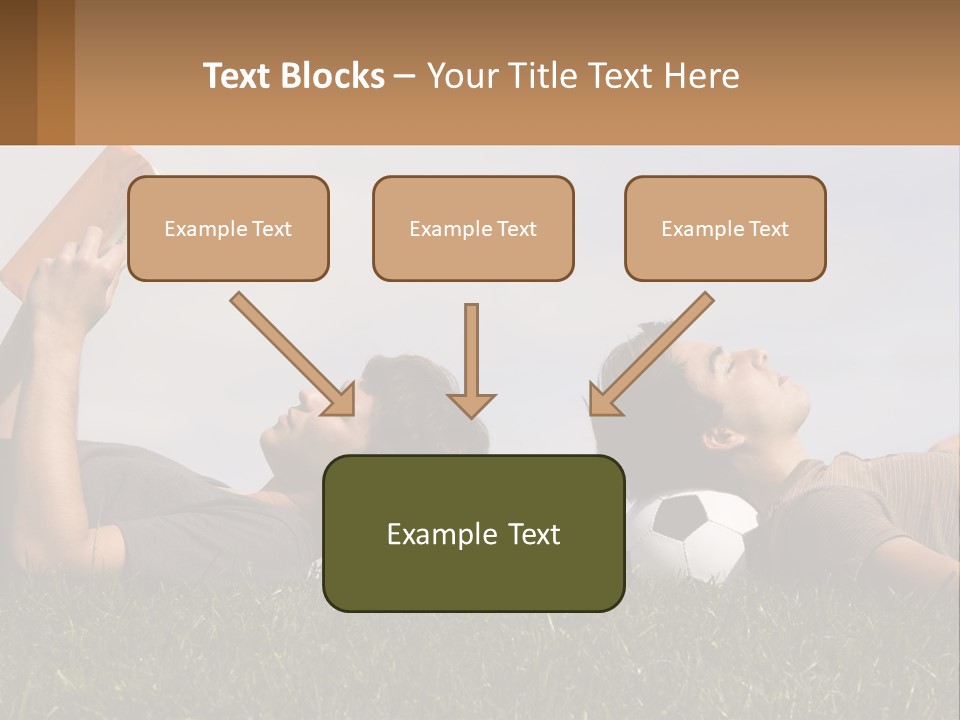 A Couple Of People Laying On Top Of A Lush Green Field PowerPoint Template