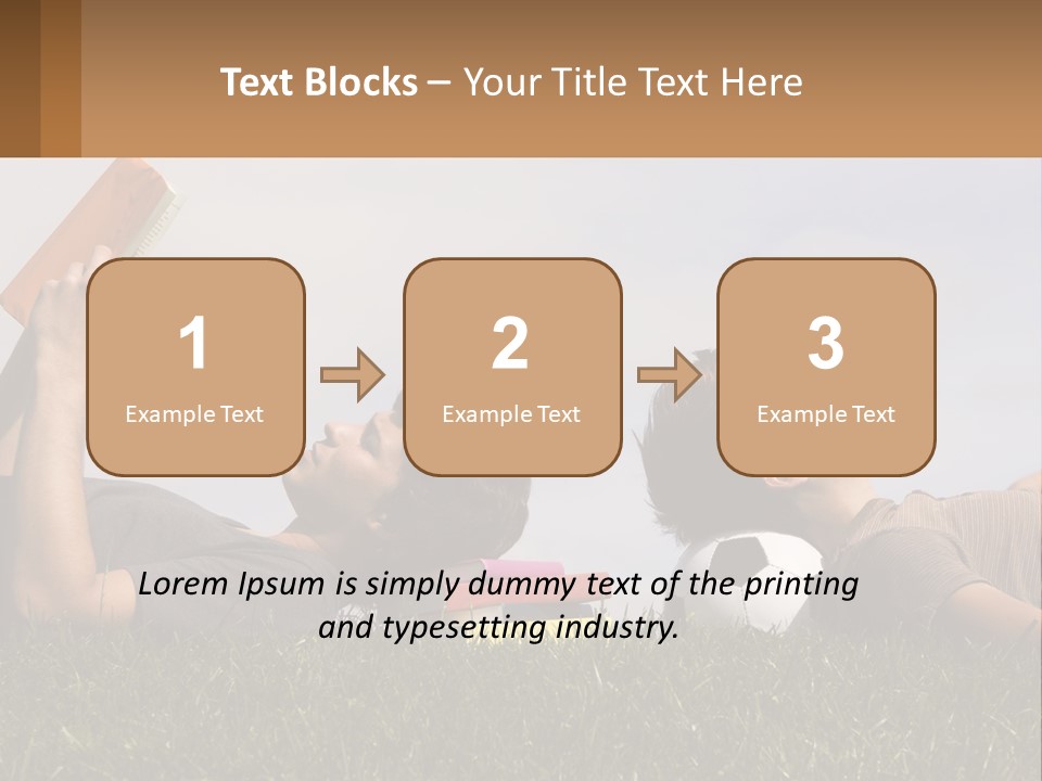A Couple Of People Laying On Top Of A Lush Green Field PowerPoint Template