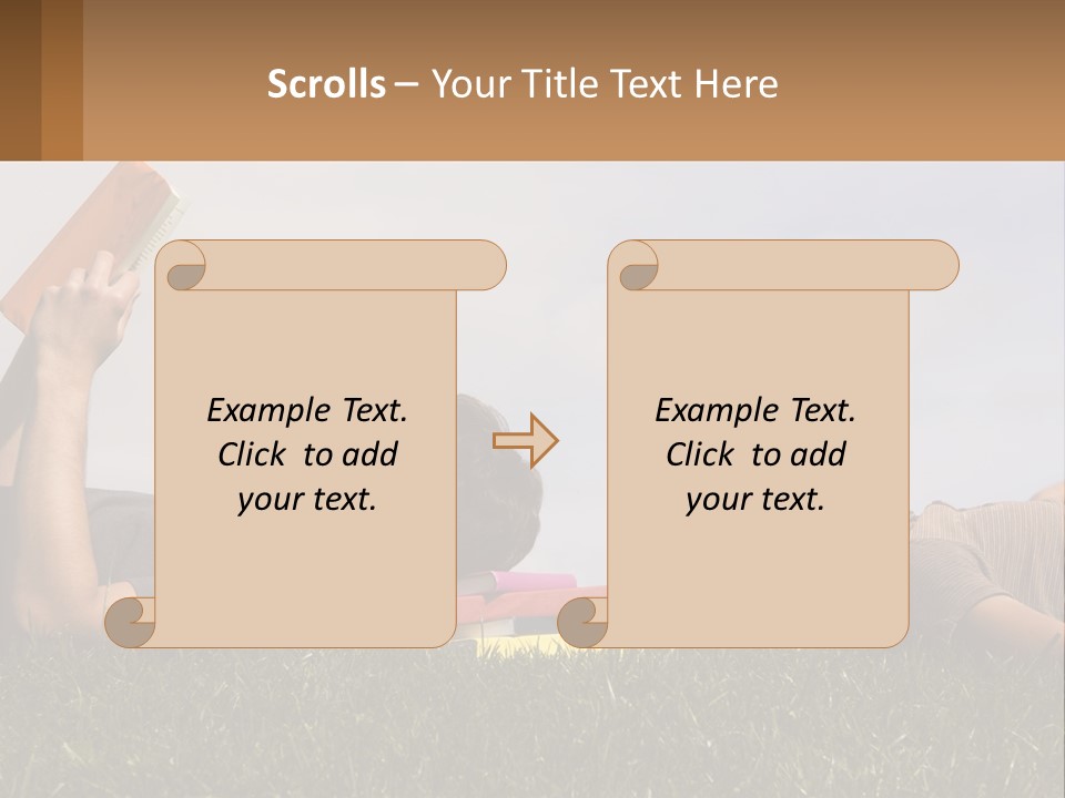 A Couple Of People Laying On Top Of A Lush Green Field PowerPoint Template