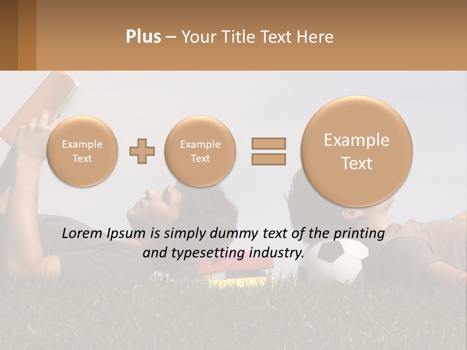 A Couple Of People Laying On Top Of A Lush Green Field PowerPoint Template