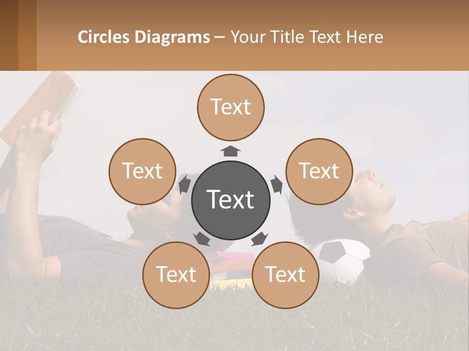 A Couple Of People Laying On Top Of A Lush Green Field PowerPoint Template