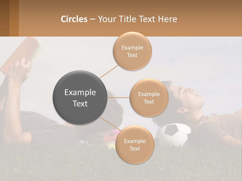 A Couple Of People Laying On Top Of A Lush Green Field PowerPoint Template