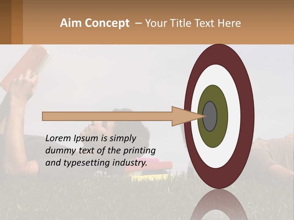 A Couple Of People Laying On Top Of A Lush Green Field PowerPoint Template