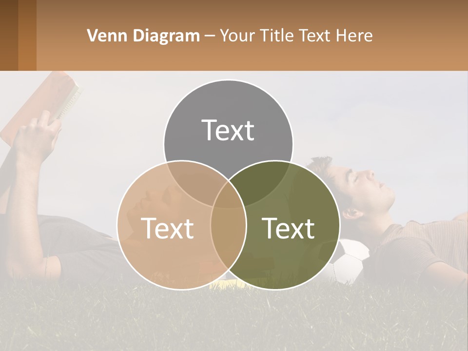A Couple Of People Laying On Top Of A Lush Green Field PowerPoint Template