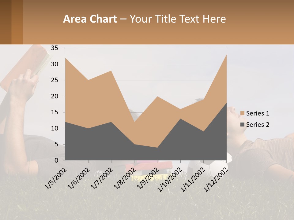 A Couple Of People Laying On Top Of A Lush Green Field PowerPoint Template