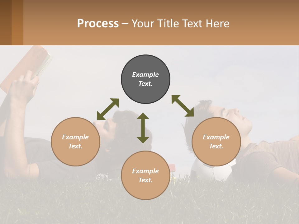A Couple Of People Laying On Top Of A Lush Green Field PowerPoint Template