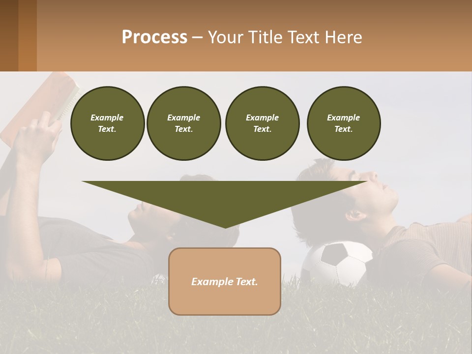 A Couple Of People Laying On Top Of A Lush Green Field PowerPoint Template