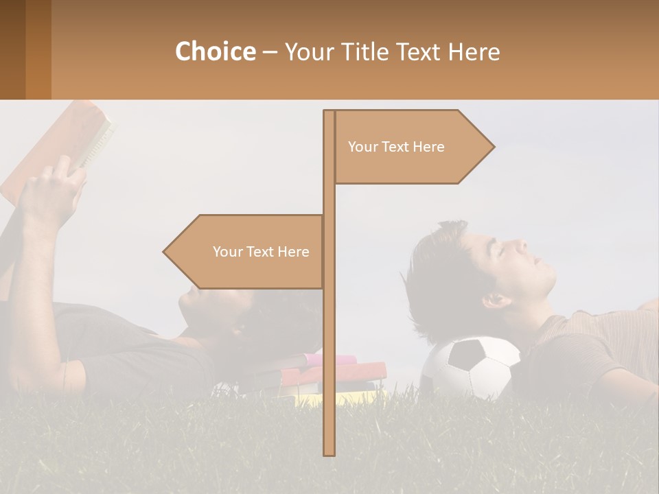 A Couple Of People Laying On Top Of A Lush Green Field PowerPoint Template