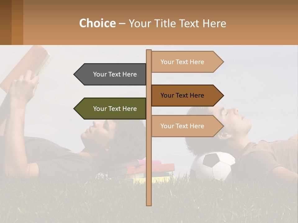 A Couple Of People Laying On Top Of A Lush Green Field PowerPoint Template